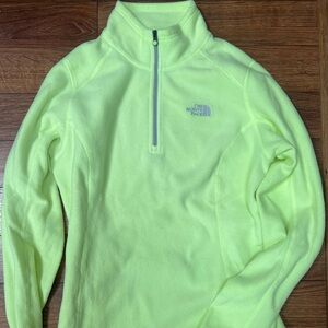 Lime green/yellow Northface pull over